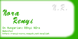 nora renyi business card